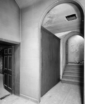 Interior. View of attic staircase hall