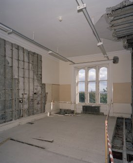 Interior. 1st floor, room to S of main staircase, view from NW