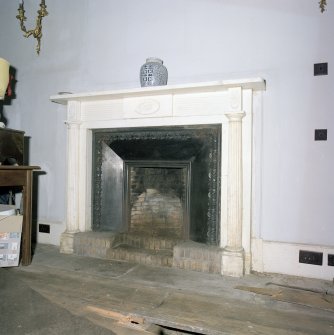 Interior. Ground floor. Drawing room. Detail of fireplace