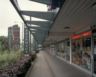 View of walkway from S