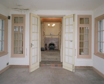 Interior. View of conservatory from S