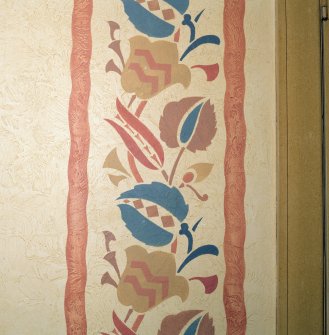 Interior. Detail of decorative stencil