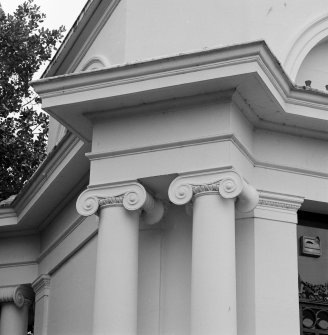 Detail of ionic capitals of entablature