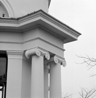 Detail of ionic capitals of entablature