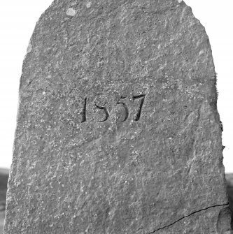 Entrance to churchyard, detail of date inscribed jamb -1857