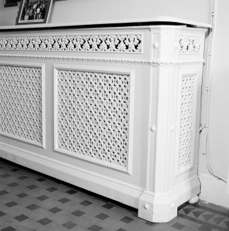 Interior. Entrance hall cast iron radiator