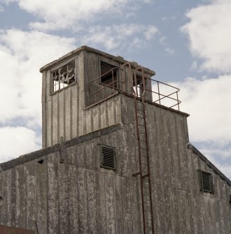 Detail view from NE of rooftop observation tower.