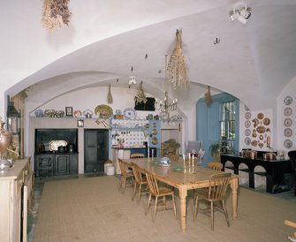 Interior. Basement. Vaulted kitchen.