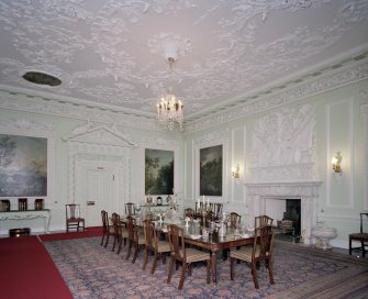 Interior. 1st floor. Dining room. View from S