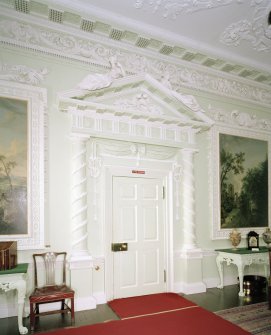 Interior. 1st floor. Dining room. Detail of door