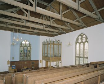 Interior. View of chancel from NE