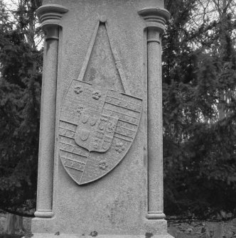Detail  Hay of Drummelzier Monument heraldic shield