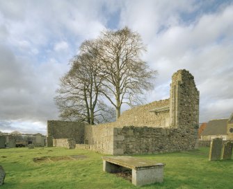 Kinkell, St Michael's Church and burial-ground: external view from SSE.
