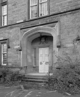 View of main entrance to E house