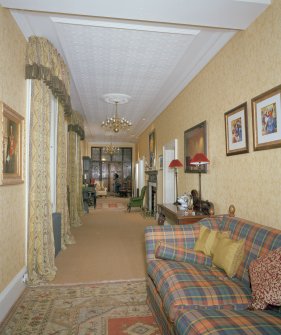 Interior. View of main corridor from W
