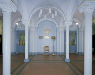 Interior. View of entrance hall from NW