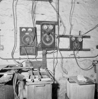 Interior. Lower ground floor. Workshop. Detail of control switches