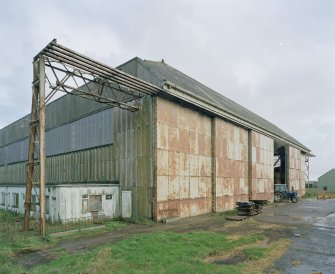 View from NW of northeastern C1 type hangar showing sliding door gantry.