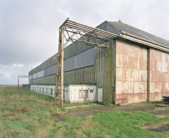 View from SW showing whole length of the NE C1 type hangar and detail of sliding door gantry