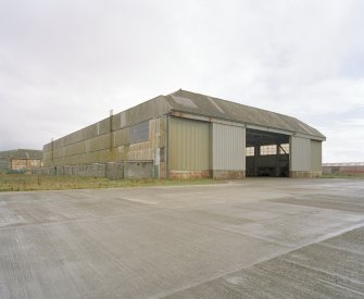 View from NW of southwestern C1 type hangar showing partially active doors.