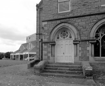 Detail of N wing former Bishop's Palace N entrance