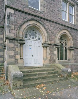 Detail of N wing former Bishop's Palace N entrance