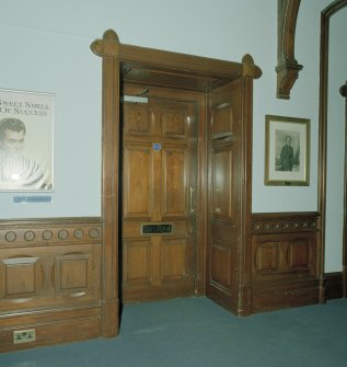 Interior.  Former Bishop's Palace  Detail of boardroom door