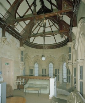 Interior. Former Bishop's Palace view of 'green room' from N