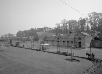 View of kennels from W
