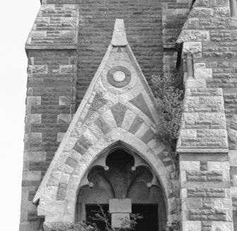 Detail of porch stonework