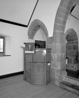 Interior, detail of pulpit