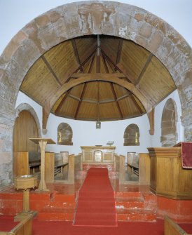 Interior, Apse showing choir stalls and communion table