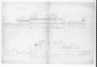 Argyll, Kilmartin, Poltalloch House.
Photographic copy of elevations and sections.