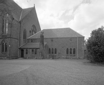 View of church hall from NE.