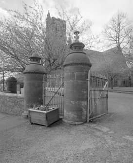 Detail of gates and gatepiers.