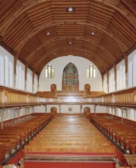 Interior.
View from W showing gallery and organ.