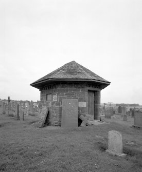 View of graveyard watch house