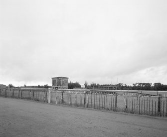 View of track and race information building from South East