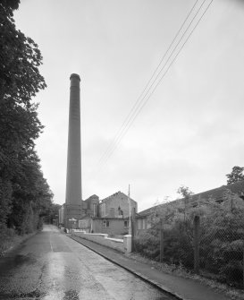 Genral view from N of N end of works, including boilerhouse chimney