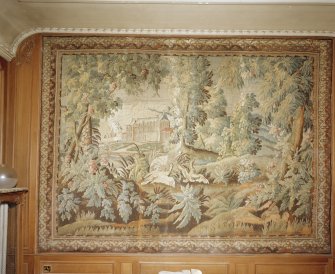 Interior, morning room, view of French 18th century tapestry