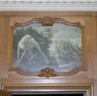 Interior,detail of morning room painted panel