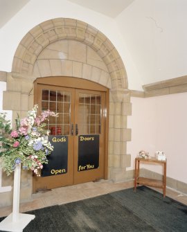 Interior, view of entrance porch