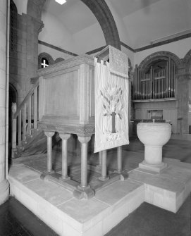 Interior, detail of pulpit