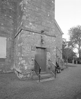 Detail of W tower entrance.