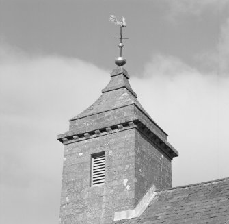 Detail of tower with weather cock.
