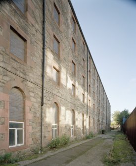 Oblique view from NE along NW side of maltings