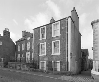 View from North East showing street and lane fronts