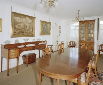 Interior, view of dining room from West