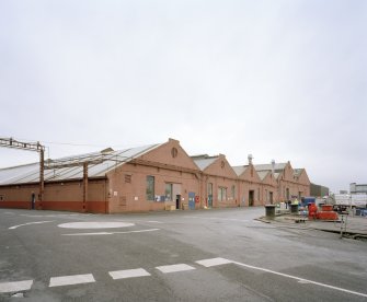 View from NE of former Plumbers' shops