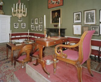 Interior. Meeting room, view of desks and chairs